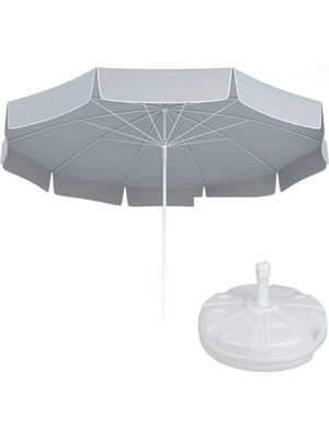 Zey Camping Kalın Kumaş 200 cm Plaj Bahçe Balkon Teras Kamp Şemşiye + Taşıma Çantası +22 Litre Bidon