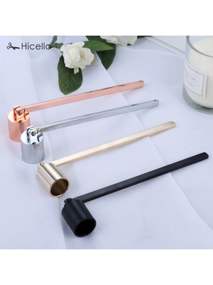 Zhuning Shop 1 Gül Altın Tarzı Paslanmaz Çelik Mum Snuffer Alev Fitili Aracı Yağ Lambası Kepçe Söndürme Giyotin Kesici 19CM Rose Gold Siyah Gümüşü Söndürdü (Yurt Dışından)