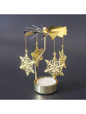 Zhuning Shop 1 No.5 Tarzı Metal Şamdan Merry Christmas Masa Dekor Ev Için Dönen Elk Angel Noel Süs Navidad Xmas Craft (Yurt Dışından)