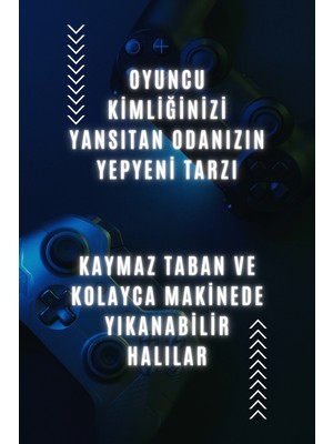 Get Carpet Yıkanabilir Kaymaz Taban Nostaljik Pokemon Desenli Çocuk Genç Odası Oyuncu Halısı