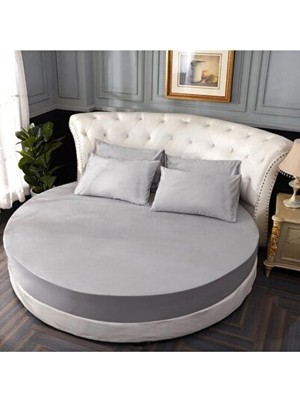 Zambak Tekstil Çap Seçenekli Yuvarlak Lastikli Çarşaf Seti Pamuklu