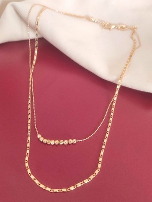 Tükkan Accessories Gold Dorika Ikili Çoklu Kombin KOLYE-KOL158