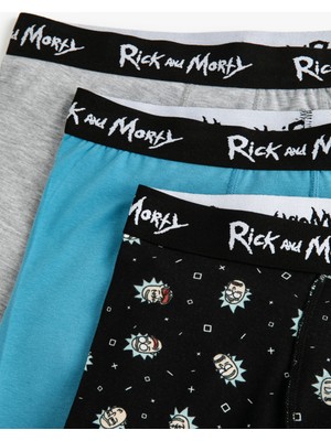 Koton Rick And Morty 3'lü Boxer Seti Lisanslı Desenli