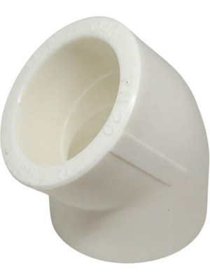 KALDE PPrc Plastik Açık Dirsek (45˚) Derece Polipropilen Pipe Fittins - 20mm- 1 Adet