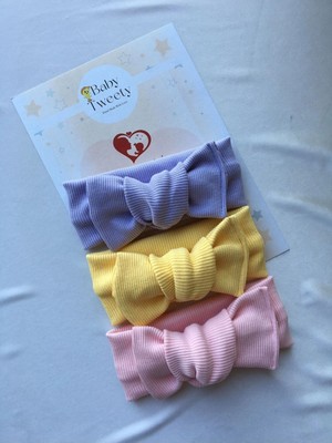 Baby Tweety 3'lü El Yapımı Ribana Kız Bebek Bandana