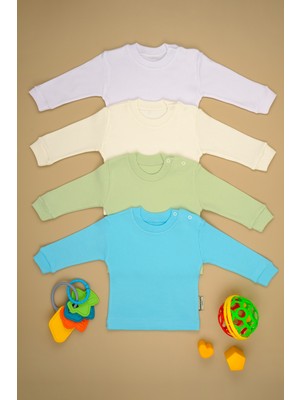 Bebe Tospik 4/'Lu Pamuklu Uzun Kol Çıtçıt O Yaka Body Zıbın