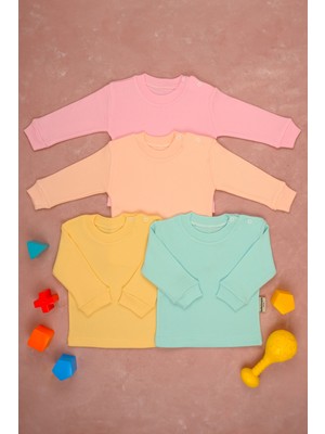 Bebe Tospik 4/'Lu Pamuklu Uzun Kol Çıtçıt O Yaka Body Zıbın