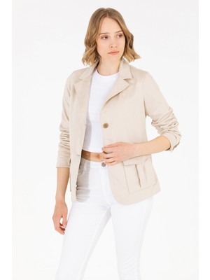 U.S. Polo Assn. Kadın Ekru Deri Mont-Kaban 50269000-690