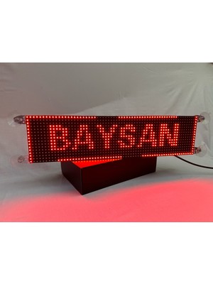 Baysan 16X64CM Kırmızı Kullanıma Hazır Güzergah LED Tabela Çakmaklık Girişli