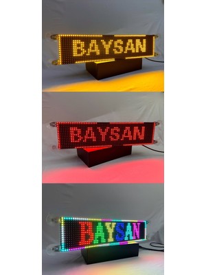 Baysan 16X64CM Kırmızı Kullanıma Hazır Güzergah LED Tabela Çakmaklık Girişli