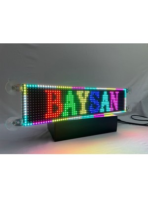 Baysan 16X64CM Rgb Kullanıma Hazır Güzergah LED Tabela Çakmaklık Girişli