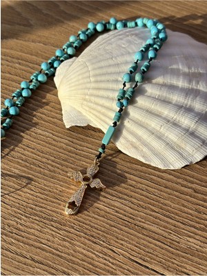 CAPO By Aytaç Yamaç Turkuaz Taşlı Tesbih Kolye