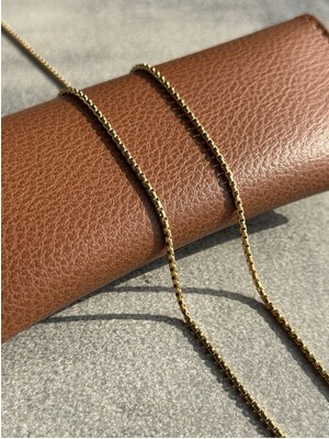 CAPO By Aytaç Yamaç Altın Kutu Link Zincir Kolye 316L Çelik Kolye