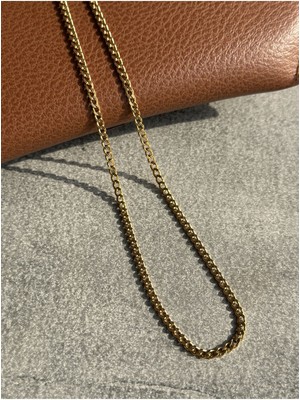 CAPO By Aytaç Yamaç Altın Küba Minimal Zincir Kolye Paslanmaz Çelik Kolye