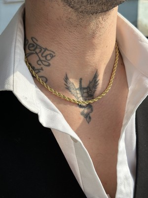 CAPO By Aytaç Yamaç Altın Burgu Zincir Kolye Paslanmaz Altın Rengi Çelik Kalınlık 4mm Uzunluk 50CM