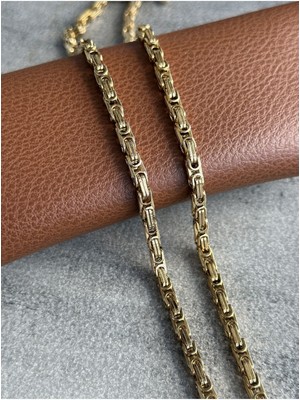 CAPO By Aytaç Yamaç 65CM Gold Renk Çelik Kral Zincir Erkek Kolye