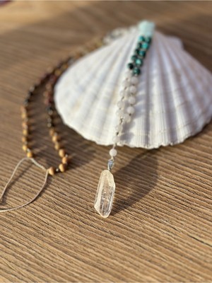 CAPO By Aytaç Yamaç Kuvars Doğal Taşlı El Yapımı Çakra Kolye