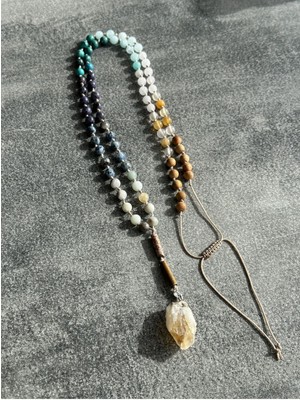 CAPO By Aytaç Yamaç Sitrin Doğal Taşlı El Yapımı Çakra Kolye