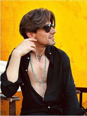 CAPO By Aytaç Yamaç Gül Kolye Uçlu Turkuz Taşlı Tesbih Kolye