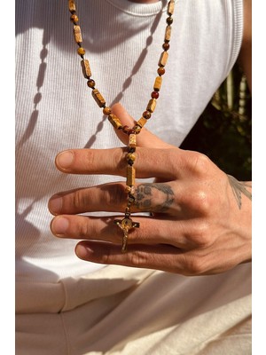 CAPO By Aytaç Yamaç Kahverengi Varisit Doğal Taş Kolye