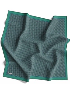 Armine Twill Ipek Eşarp Lacivert, Yeşil, Krem 8733-32