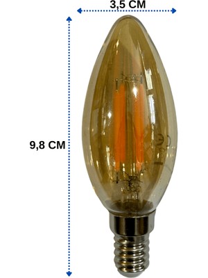 Cata CT-4280 4W 1800K (Amber) E14 Duylu Rustik LED Dekoratif Ampul (10 Adet)