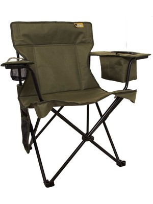 Tekno Trust 3,5 kg Cool Ice Haki Lüks Kamp Sandalyesi Tekli Haki Metal Taşıma Çantalı Tek Kişilik