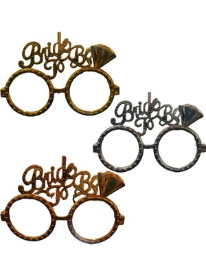 Pandoli Plastik Camsız Bride To Be Bekarlığa Veda Parti Gözlüğü 3 Adet 3 Renk