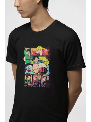Populus Anime Erkek Kahramanlar Tişört