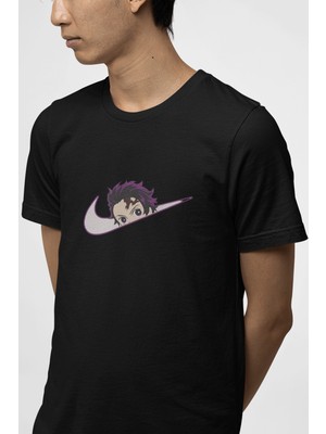 Populus Demon Slayer Tanjiro Minimal Logo Tişört