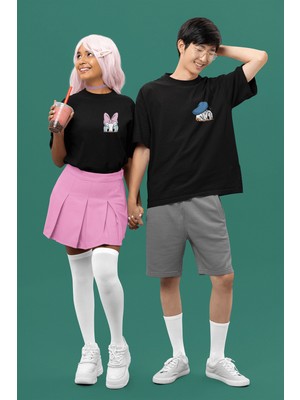Populus Donald Duck ve Daisy Duck Sevgili/çift/arkadaşlık 2'li Tişört Seti