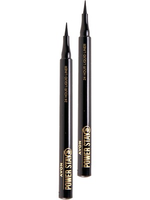 Avon Power Stay Likit Liner Blackest Black Suya Dayanıklı İkili Set 24 Saat Kalıcı