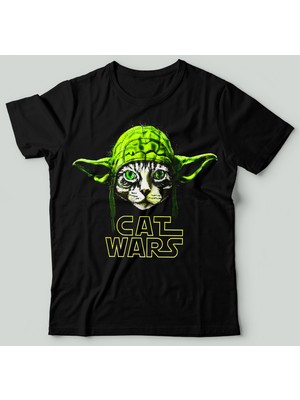 Bu Tshirt Cat Wars - Yoda' Temalı Oversize Unisex T-Shirt.