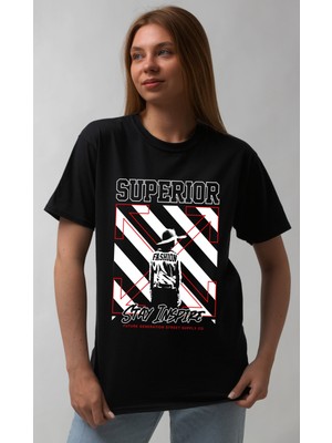 Bu Tshirt Superior - Stay Inspire' Temalı Oversize Street Wear Unisex T-Shirt.