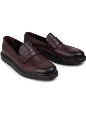 Deery  Deri Bordo Comfort Erkek Loafer - 01839MBRDP04