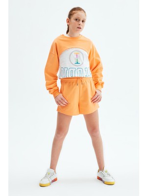 Tyess Kız Çocuk Oranj Sweatshirt 23PSSTJ4405