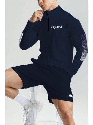 Ghassy Co. Erkek Running Hızlı Kuruma Nem Emici Teknik Performan Uzun Kollu T-Shirt