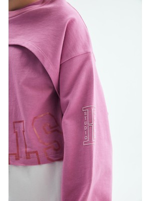 Tyess Kız Çocuk Pembe Sweatshirt 23PSSTJ4404