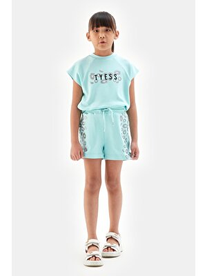 Tyess Bg Store Kız Çocuk Mavi Şort 23SS1TJ4113