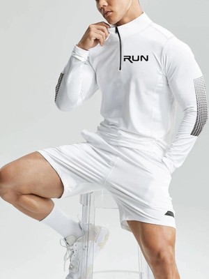 Ghassy Co. Erkek Running Hızlı Kuruma Nem Emici Teknik Performan Uzun Kollu T-Shirt