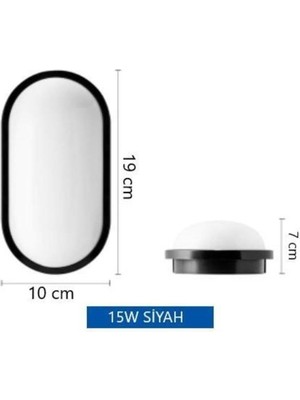 Sekatech Horoz Aydos 20W Oval Beyaz  LED Nem Su Geçirmez Banyo Bahçe Modern Tavan Lambası Beyaz Işık  Modern Tavan Lambası