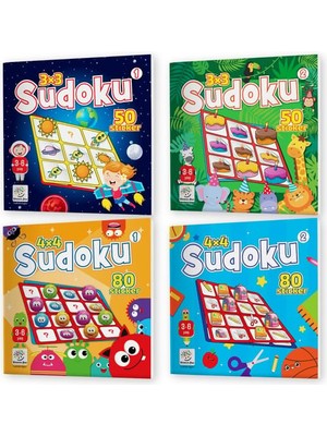 Yükselen Zeka 3-6 Yaş Stickerlı Sudoku Seti (260 Adet Sticker)
