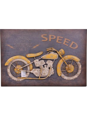 Turtcest Motorsiklet Tablo Pano Vintage Dekoratif Ev Ofis Hediyelik