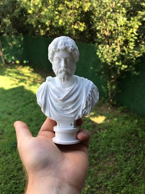 Root Made Roma Imparatoru Marcus Aurelius Dekoratif Obje Kitaplık Dekor Hediyelik Biblo