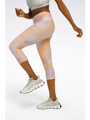 Reebok Wor Train Aop Capri Kırık Beyaz Kadın Tayt