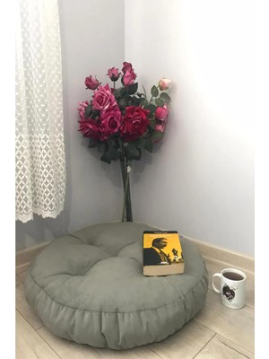 Lavinia Açık Gri Mini Yer Pufu Yer Minderi