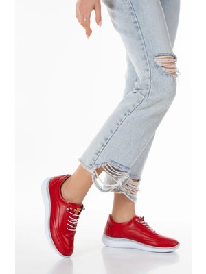 Vefazen 1115 Deri Kadın Konfort Spor Ayakkabı