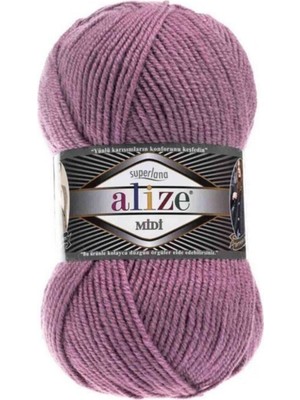 Alize 5 Adet Süperlana Midi Gül Kurusu 28 El Örgü Ipi Yelek Hırka Ipi Atkı Bere Kazak Ipliği