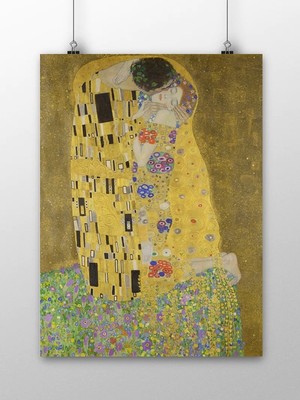 Poster City Gustav Klimt, Öpücük Tablosu Sanat Posteri