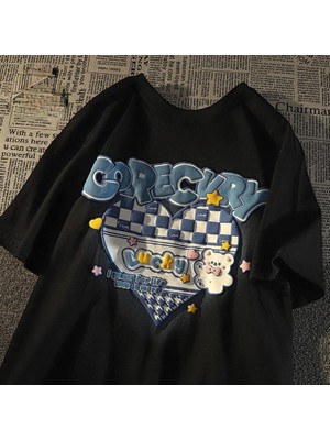 Touz Moda Harajuku Corecury Siyah Oversize T-Shirt